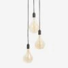 Triple Pendant Light With Voronoi II By Tala -Luminous Living CP BLK SET TRI GP 02 4