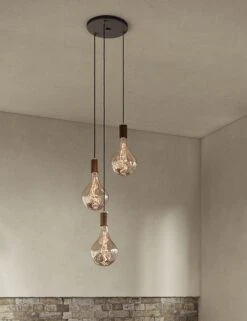Triple Pendant Light With Voronoi II By Tala -Luminous Living CP BLK SET TRI WP 02 8 1