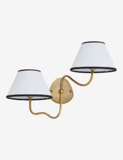 Magdalene Double Sconce -Luminous Living MagdaleneDoubleSconceBrass BlackRimShade 12726