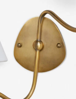 Magdalene Double Sconce -Luminous Living MagdaleneDoubleSconceBrass WhiteShade 0019