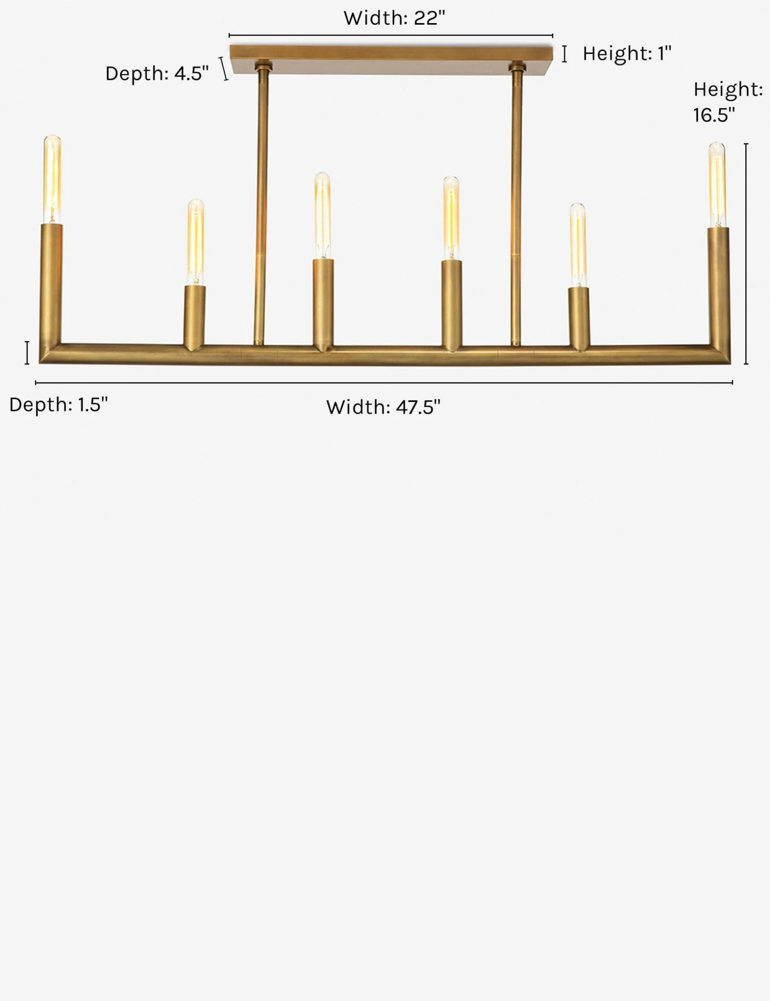 Wolfe Linear Chandelier By Regina Andrew By Regina Andrew 4 Wolfe Linear Chandelier By Regina Andrew By Regina Andrew - Image 2