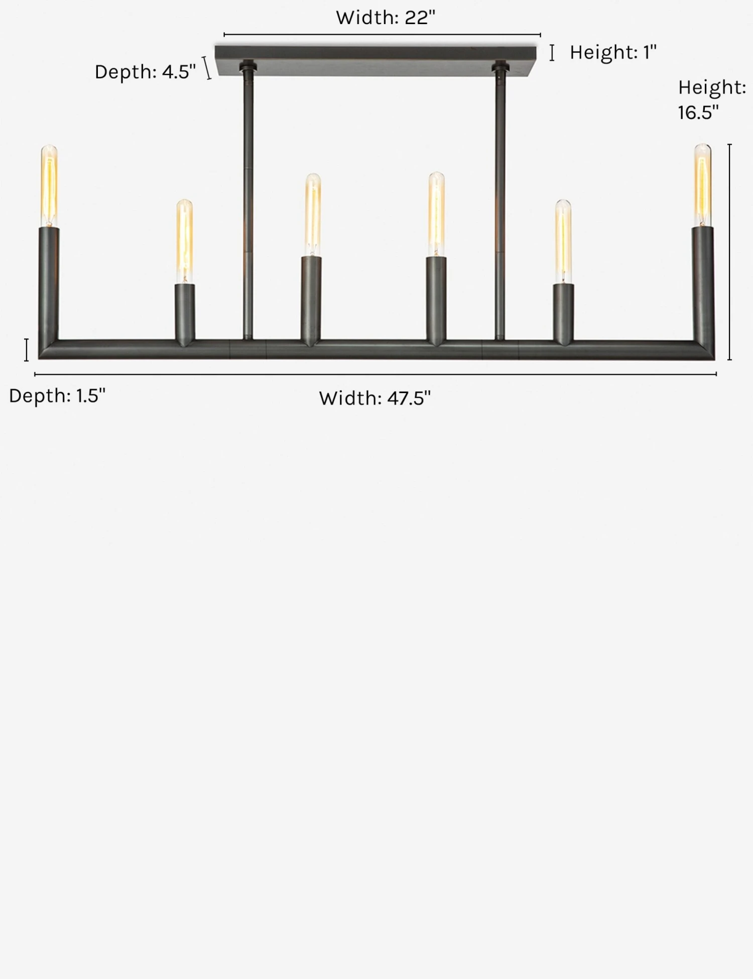 Wolfe Linear Chandelier By Regina Andrew By Regina Andrew 6 Wolfe Linear Chandelier By Regina Andrew By Regina Andrew - Image 4