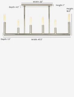 Wolfe Linear Chandelier By Regina Andrew By Regina Andrew 13 Wolfe Linear Chandelier By Regina Andrew By Regina Andrew -Luminous Living regina andrew wolfe linear chandelier polished nickel